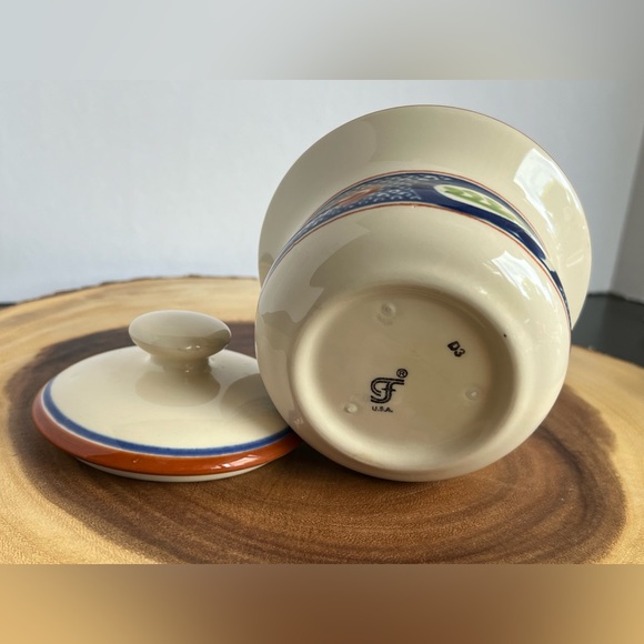 Franciscan Dinnerware, Calypso CREAMER  & SUGAR BOWL  VTG USA, circa 1978 - Picture 12 of 16